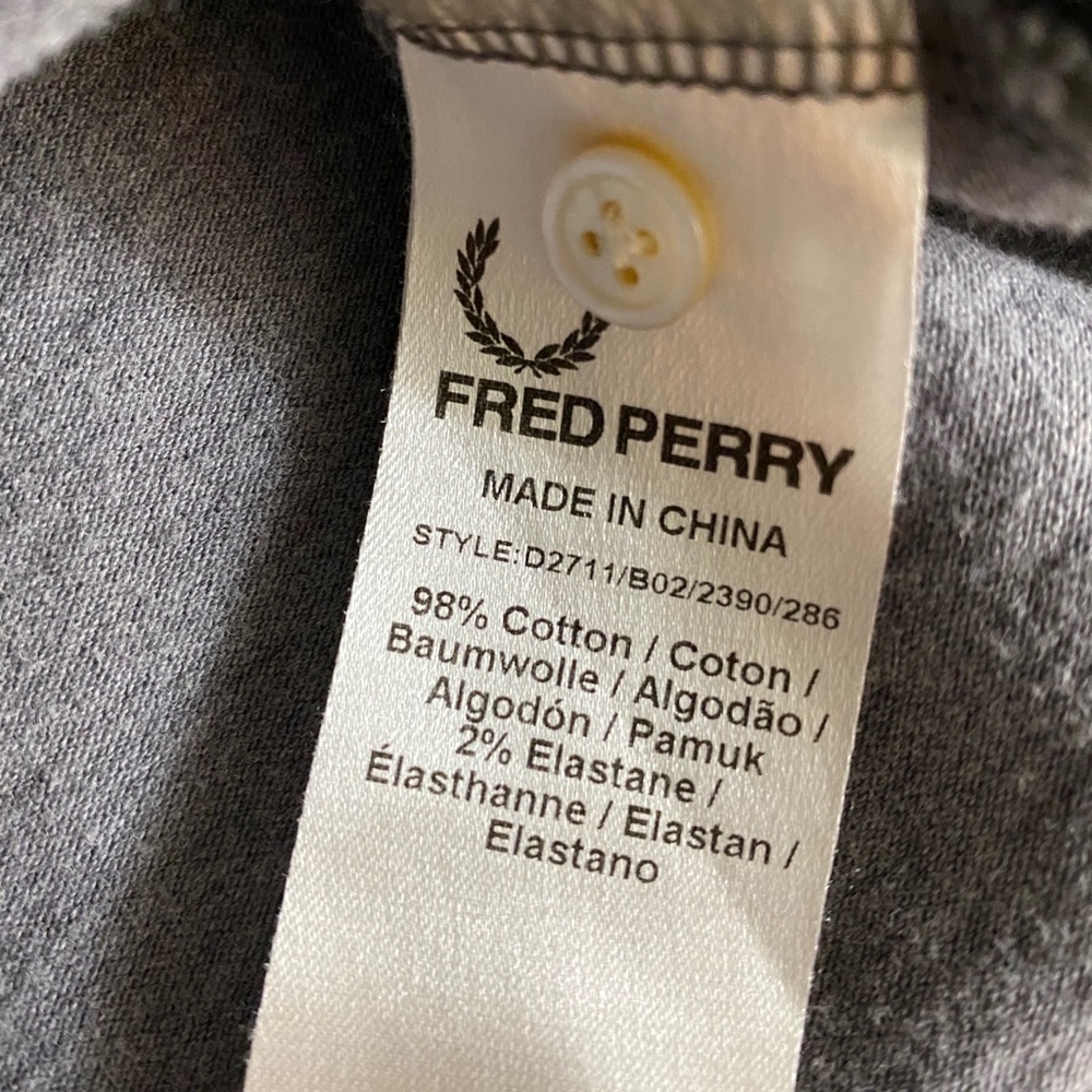 Fred Perry Women's Grey Polka-Dot Collared Knit Polo Dress - Picture 3 of 6